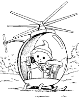 A coloring page of the sandman